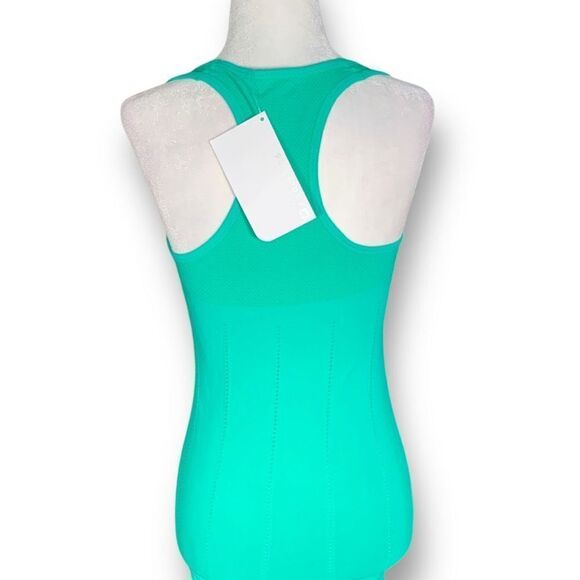 Fabeletics Delta Tank Green Racerback Smooth Operator Yoga Pilates Top Small - Picture 3 of 11